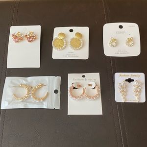 Bridal Shein Earring Bundle - Gold, Rose Gold. Wedding, formal, prom earrings!